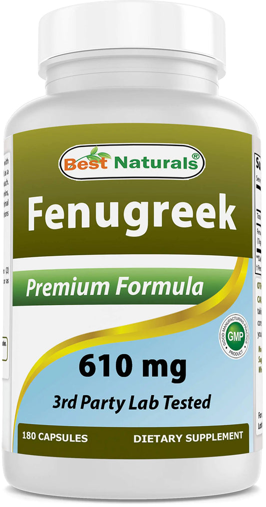 Best Naturals Fenugreek Seed 610 mg 180 Capsules