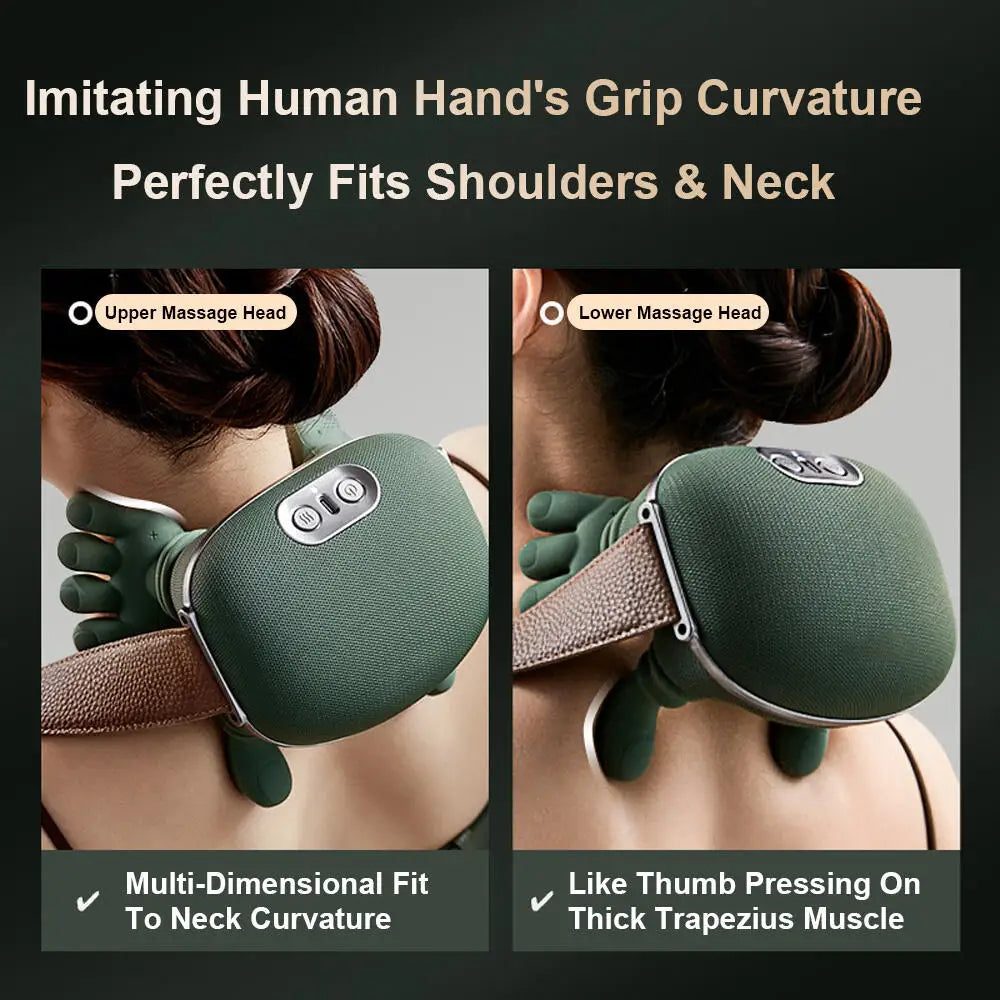 Relaxing massager for the neck and back