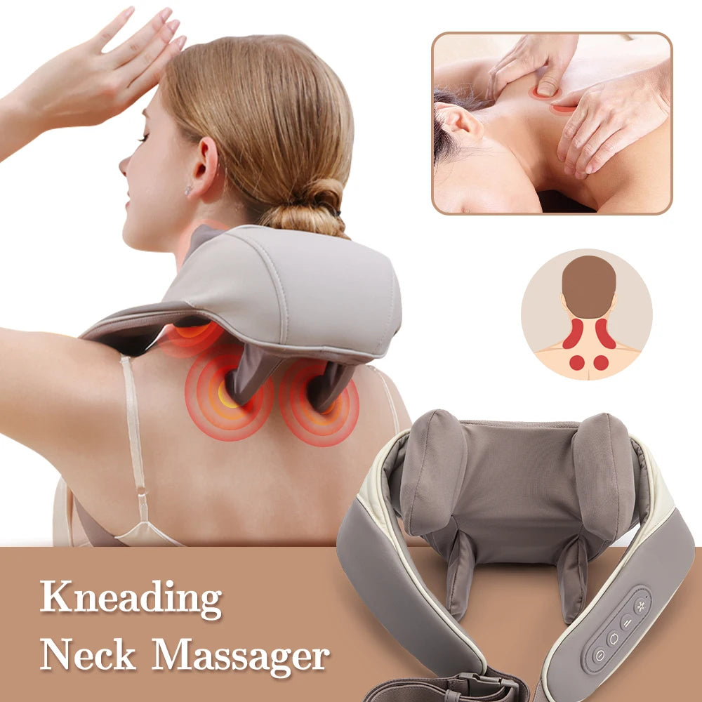 Relaxing massager for the neck and back