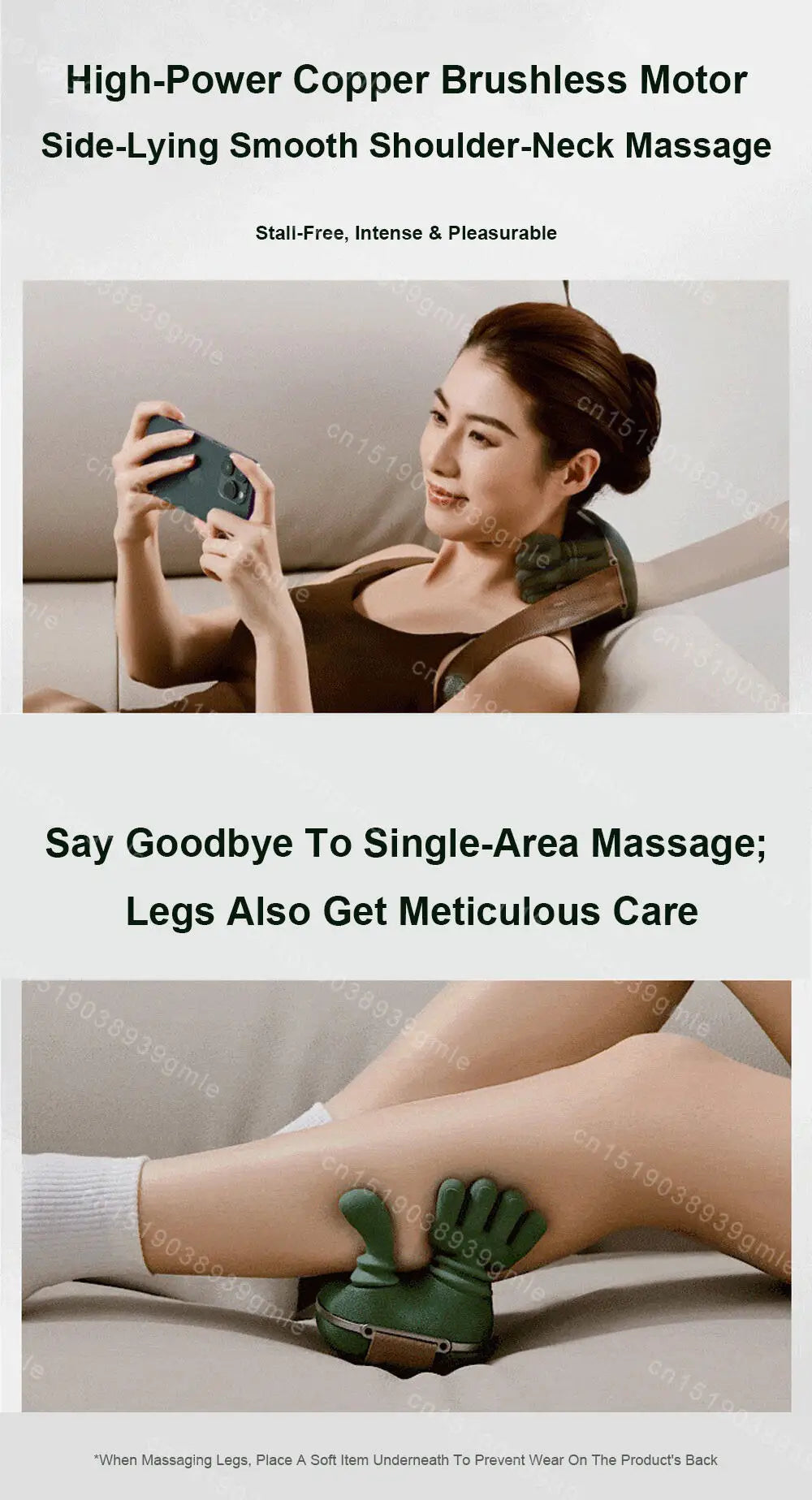 Relaxing massager for the neck and back